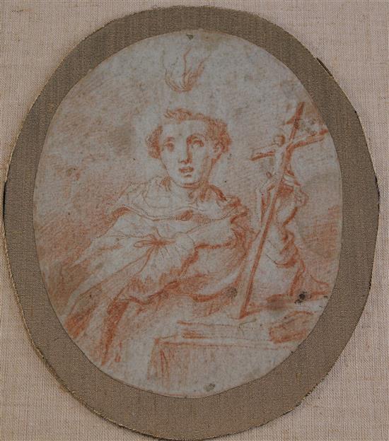 18th century Venetian School Death of a Saint, Collectors mark of Crozat,